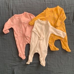 Set of 3 zip up sleepers